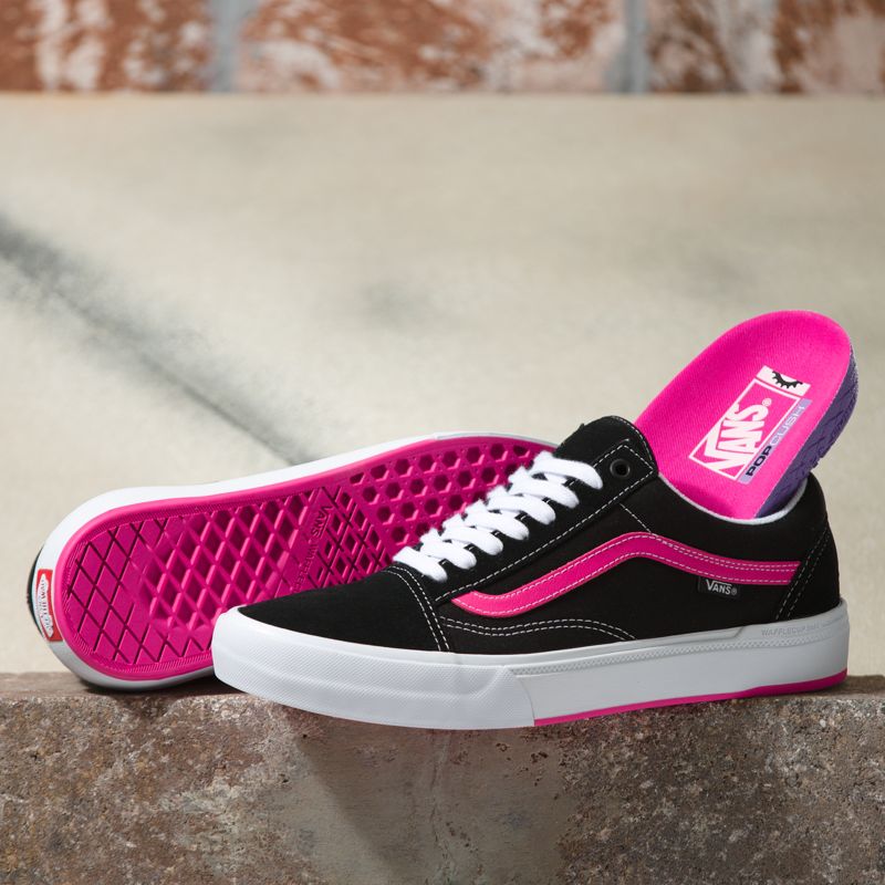 Vans Low Tops Sale - Black/Pink Mens BMX Old Skool